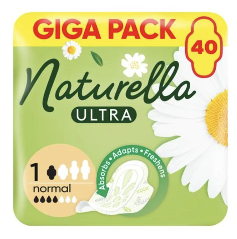 Гігієнічні прокладки NATURELLA Ультра ароматизовані Camomile Нормал Quatro 40шт